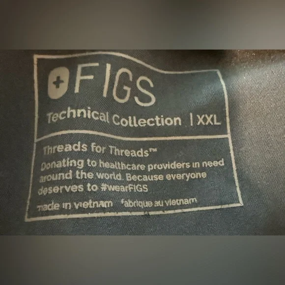 Figs Inala Slim Scrub Top Zip Pocket W20SW1032 Blue Women’s size 2XL XXL Medical - Picture 4 of 6